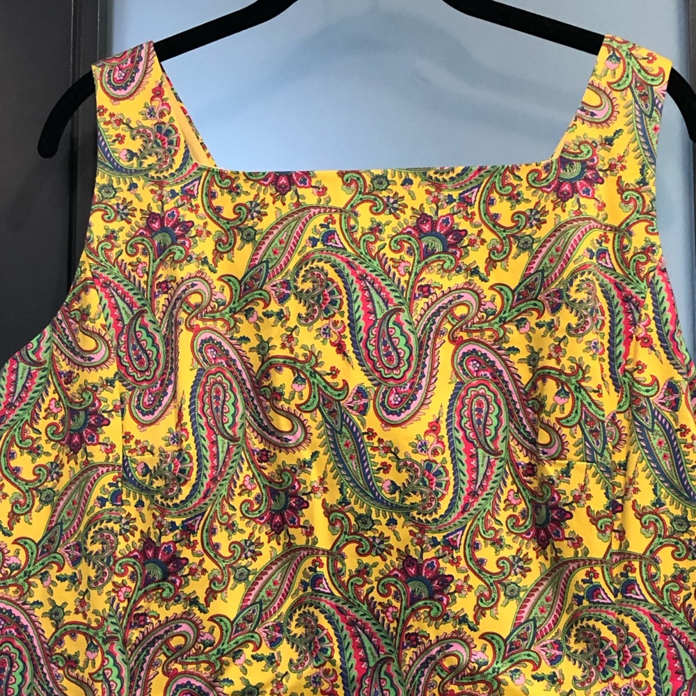 A Beautiful RALPH LAUREN Paisley Dress With, Green, Blue & Yellow..